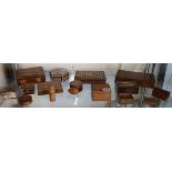 Collection of wooden ware boxes