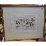 Signed L/E etching - Ducks by Peter Partinton