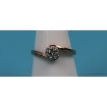 Gold diamond solitaire ring