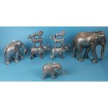 Shelf of elephants etc