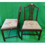 Pair of antique dining chairs