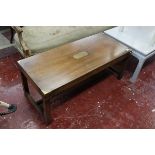 Brass mounted coffee table