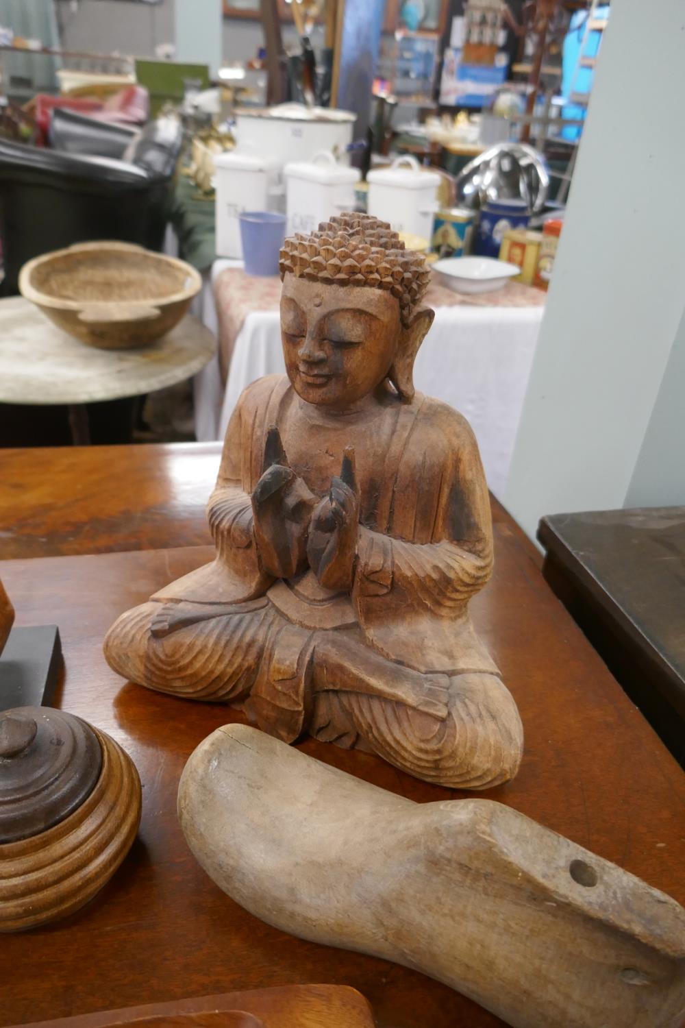 Collection of carved items to include Buddha - Image 3 of 5