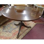 Mahogany tripod breakfast table