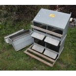 Galvanised chicken feeder