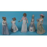 4 Lladro Nao figurines & another