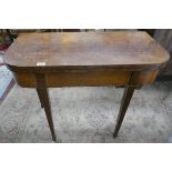 Inlaid mahogany antique card table