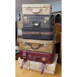 Collection of suitcases to include 2 Antler
