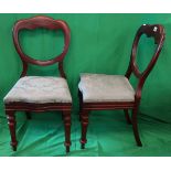 Pair of balloon back dining chairs