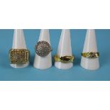 4 costume rings