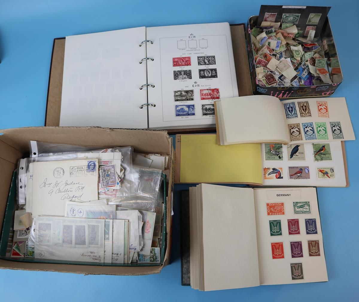 Stamps - GB album, all World airmail album, all World stamps in packets etc