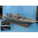 Very large radio controlled naval ship with motor, servo, receiver, speed controller and 2