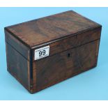 Georgian inlaid walnut tea caddy