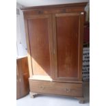 Antique mahogany wardrobe - Approx W: 130cm D: 57cm H: 209cm