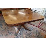 Antique inlaid rectangular tilt top breakfast table - Approx L: 137cm W: 111cm H: 71cm