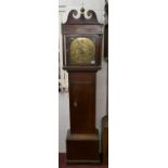 Georgian brass faced long case clock