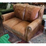 Leather 2 seater sofa