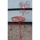 Interesting metal garden chair