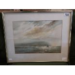 Watercolour - Seascape signed David Bellamy