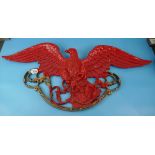 Old very large cast metal American eagle - Approx wingspan: 111cm