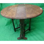 Small oak gateleg table