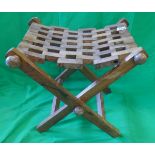 Unusual hardwood folding stool