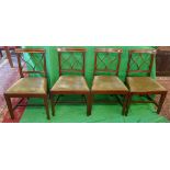 Set of four Sheraton style dining chairs