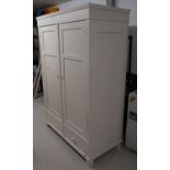 Painted pine wardrobe