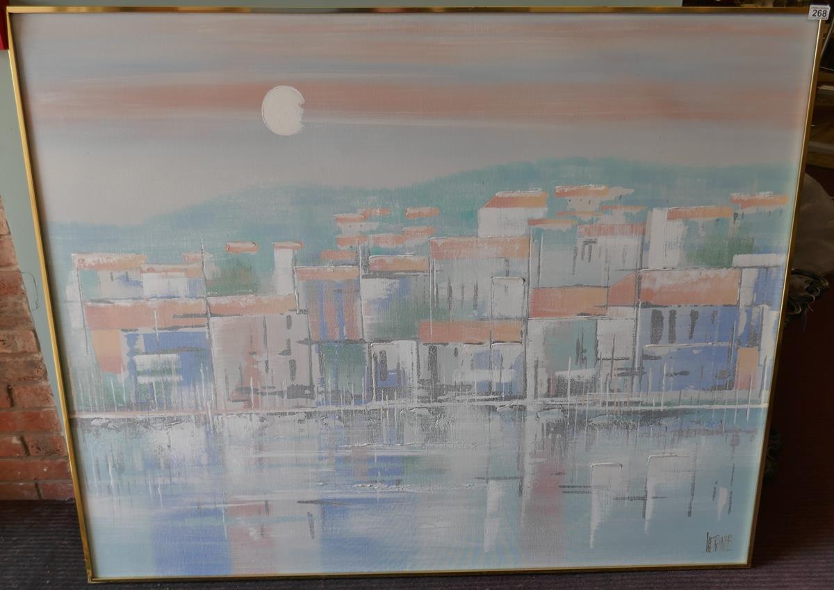 Very large contemporary oil on canvas by Lee Reynolds - Approx size 153cm x 123cm