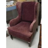 Wingback armchair