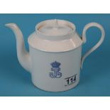 Antique Sevres 'Louis Philippe' white porcelain teapot circa 1847 with the Louis Philippe insignia