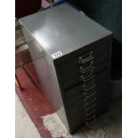 Small set of metal index drawers