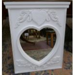 Large decorative heart mirror
