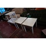 3 matching occasional tables and coffee table