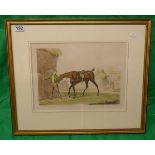 Mid C19th coloured lithograph of a stable boy by Carle and Horace Vernet