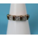 Gold diamond set ring