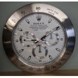 Good quality reproduction Rolex advertising clock with sweeping second hand - Daytona