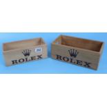 2 Rolex graduated storage boxes