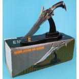 Boxed fantasy knife with elaborate stand