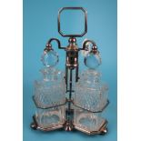 Triple tantalus with 3 decanters