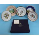 Collection of cabinet plates to include Royal Worcester