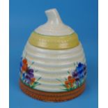 Clarice Cliff honey jar in crocus pattern