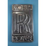 Reproduction chrome Rolls Royce sign