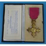 The Most Excellent Order of the British Empire Officers Medal in original fitted case