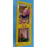 Early 1960’s Pelham puppet, a juggling clown 'Clever Willie' complete with original box and