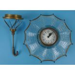 Very pretty 1930’s pressed glass and brass umbrella clock