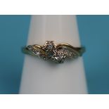 Gold diamond set ring