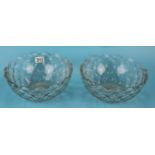 Pair of decorative glass bowls