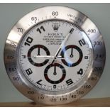 Good quality reproduction Rolex advertising clock with sweeping second hand - Daytona