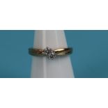 Gold 2 stone diamond twist ring